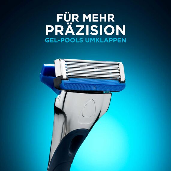 Wilkinson Sword - Hydro 5 Rasierer für Männer, TESTSIEGER VON WILKINSON SWORD BEI STIFTUNG WARENTEST, Rasiergriff + 1 Rasierklinge, Feuchtigkeitsspendende Gel-Pools und umklappbarer Trimmer