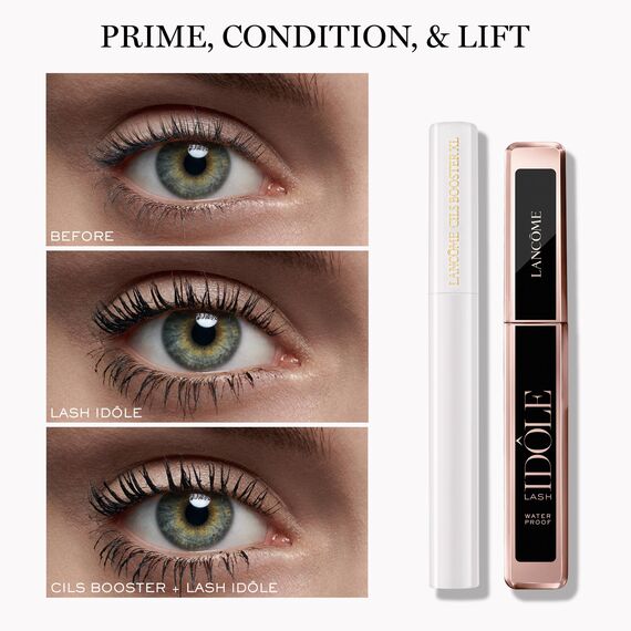 Lancôme Lash Idôle Mascara 01 Schwarz, Volumen-Wimperntusche für schwungvolle, aufgefächerte Wimpern, nicht klumpende Mascara, Intensives Schwarz, 8ml