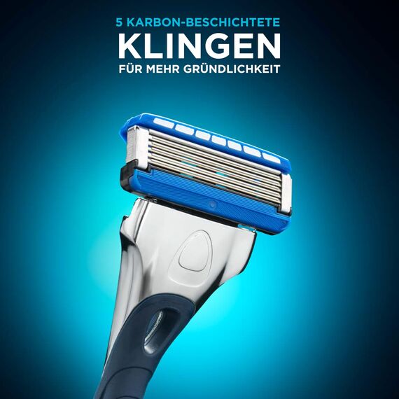 Wilkinson Sword - Hydro 5 Rasierer für Männer, TESTSIEGER VON WILKINSON SWORD BEI STIFTUNG WARENTEST, Rasiergriff + 1 Rasierklinge, Feuchtigkeitsspendende Gel-Pools und umklappbarer Trimmer