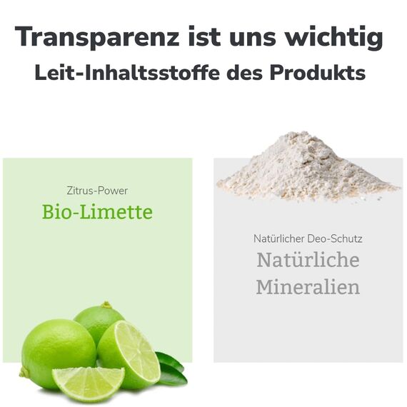 Lavera Deo Roll-on NATURAL & REFRESH 48 h - vegan - Naturkosmetik - Bio-Limette & Natürliche Mineralien - ohne Aluminium - Zuverlässiger Schutz für ein frisches Hautgefühl - 48 Stunden Schutz - 50 ml
