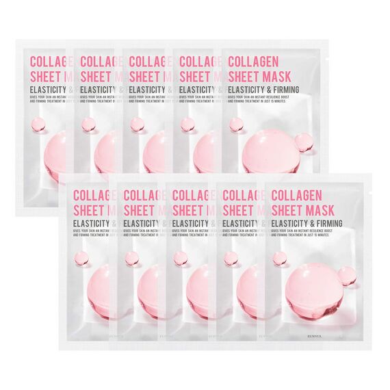 [PAKET VON 10] EUNYUL Purity Gesichtstuchmasken KOLLAGEN 10 Stück Koreanische Hautpflege Tuchmask