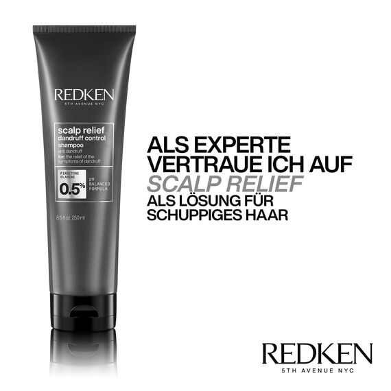 Redken Haarshampoo für trockene undschuppige Kopfhaut, Mit Lavendelextrakt und Glyzerin, Scalp Relief Dandruff Control Shampoo, 1 x 250 ml