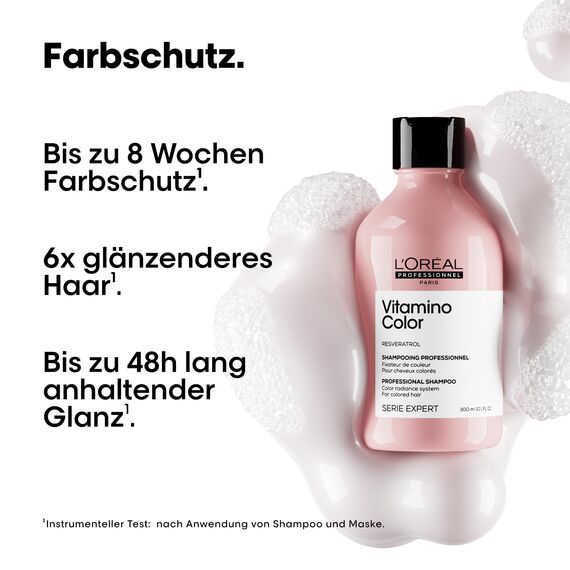 L'Oréal Professionnel Farberhaltendes Haarshampoo für coloriertes Haar, Mit Resveratrol, Serie Expert, Vitamino Color Shampoo, 300 ml