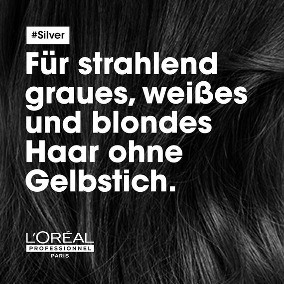 L'Oréal Professionnel Anti-Gelbstich Haarshampoo für weißes, graues & blondiertes Haar, Violett-Pigmente, Serie Expert, Silver Shampoo, 300 ml