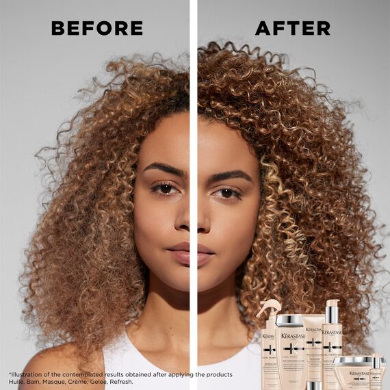 Kérastase Pflegendes Shampoo für lockiges und krauses Haar, Mit Manuka Honig und Ceramiden, Bain Hydratation douceur, Curl Manifesto, 250 ml