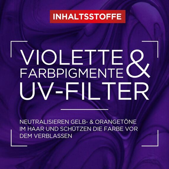 L'Oréal Paris Elvital Haarmaske für blondes, gesträhntes, graues Haar, Neutralisiert Gelbtöne, Color Glanz Purple Deep Mask gegen Gelbstich, 1 x 250 ml
