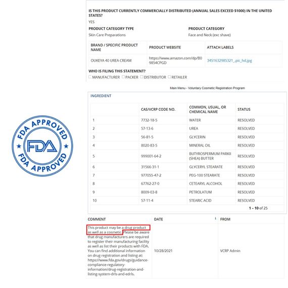 OUKEYA Urea-Creme 40 Prozent für Fuß und Hände, Urea Cream, Urea-Fuß, Fußcreme, Harnstoffcreme für Trockene, Rissige Füße, Anti Hornhaut, 40 Pro Urea-Lotion für Fersen, Ellenbogen, Maximaler Stärke