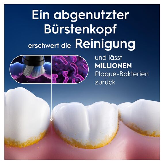 Oral-B iO Sanfte Reinigung – ORIGINAL Aufsteckbürsten für Elektrische Oral-B iO Zahnbürsten – Bürstenköpfe, Zahnbürstenaufsatz, Ersatzbürsten für empfindliches Zahnfleisch – Weiß, 6 Stück