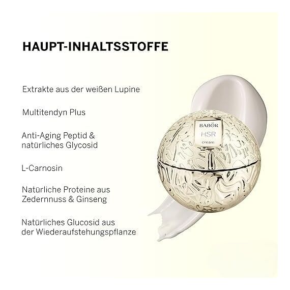 BABOR HSR LIFTING Cream, Gesichtspflege gegen Falten, Anti-Aging Gesichtscreme für jede Haut, Mit Vitamin E, Sheabutter und Mandelöl, 1 x 50 ml