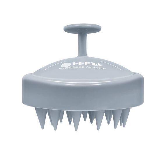HEETA Kopfhaut Massagebürste für Nasses und Trockenes Haar Sanft Kopfmassage Bürste, Shampoo Haarbürste mit Weichem Silikonkopf für Peeling und Kopfmassage-Himmelgrau