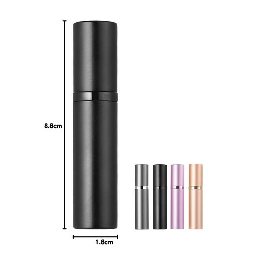 BRARIOS Parfümzerstäuber Nachfüllbar,leer Reise Parfüm Zerstäuber,5ml Mini Portable Sprühflasche,Taschenzerstäuber für Unterwegs(J-Schwarz)