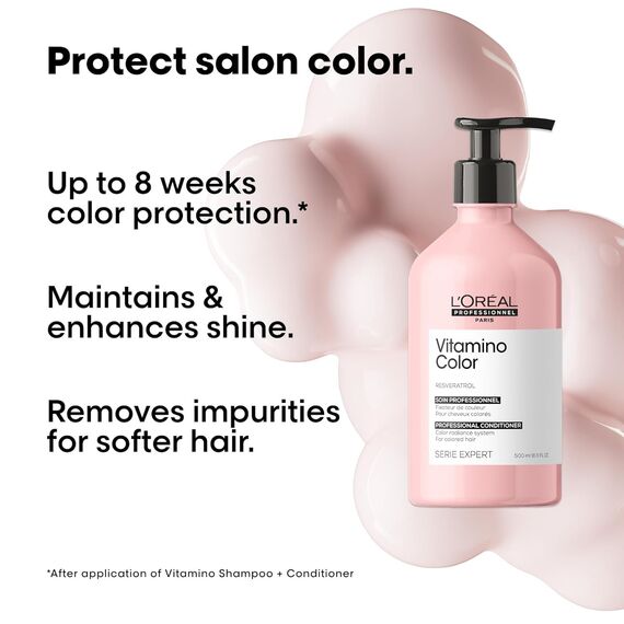 L'Oréal Professionnel Farberhaltende Spülung für coloriertes Haar, Mit Resveratrol, Serie Expert, Vitamino Color Conditioner, 500 ml