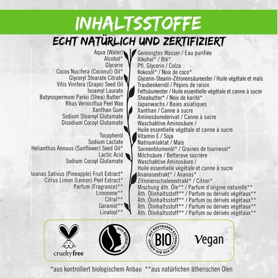 SANTE Naturkosmetik Feuchtigkeitsspendende Körperpflege gegen trockene Haut, Körpercreme für geschmeidige Haut, Mit Bio-Ananas und Limone in Vorteilsgröße, Family Bodylotion , 1 x 500 ml