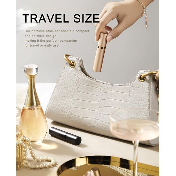 BRARIOS Parfümzerstäuber Nachfüllbar,leer Reise Parfüm Zerstäuber,5ml Mini Portable Sprühflasche,Taschenzerstäuber für Unterwegs(J-Rosa)