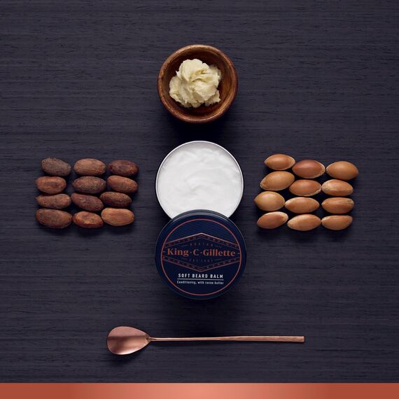King C. Gillette Mini-Reiseset Probierset Geschenkset Bartpflege-Essentials: 3-Tagebart- & Gesichtspflege 30 ml + Bartshampoo 60 ml + Bart-Balsam 30 ml, Geschenk für Männer