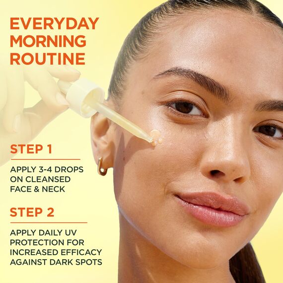 Garnier Vitamin C Aufhellendes Serum gegen Pigmentflecken, Gesichtsserum mit 4 Prozent Vitamin C, Niacinamid, Salicylsäure und Melasyl, für einen strahlenden Teint, für alle Hauttypen, 1 x 30 ml