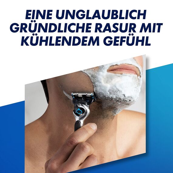 Gillette ProShield Chill Rasierklingen, 6 Original Ersatzklingen für Nassrasierer Herren mit 5-fach Klinge, Kühl-Technologie für angenehme Rasur