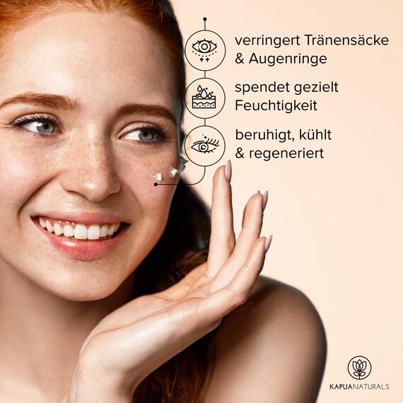 BIO Augencreme hochdosiert • 50 ml +Hyaluronsäure +Allantoin +Arganöl • 100% Vegan & BIO • Augencreme gegen Falten & Augenringe • Premium Anti-Aging Augenpflege Made in Germany • Augenringe entfernen