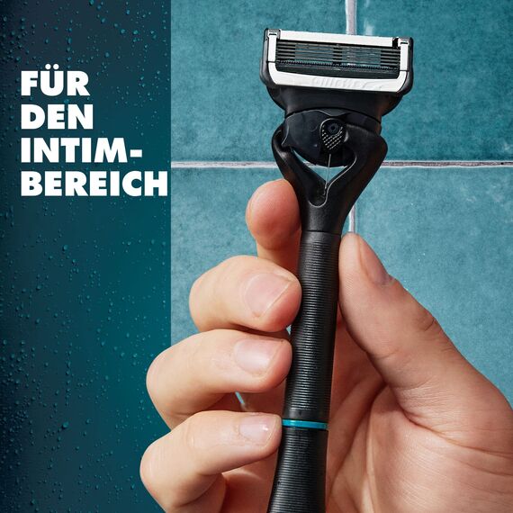Gillette Intimate Rasierklingen für den Intimbereich, 4 Intimrasierer Ersatzklingen für Nassrasierer mit Gleitstreifen für eine sanfte Anwendung, dermatologisch getestete Klingen für Rasierer