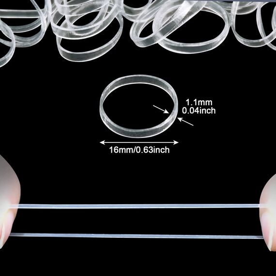 Hanyousheng 1000 Stück Haargummis Klein, Haargummis Mädchen, Mini Transparent Haargummi, Passend für Kinder Haar Zöpfen Hochzeitsfrisur, Kleine Dreadlocks