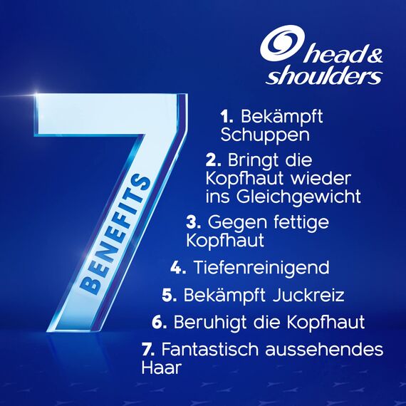 Head & Shoulders 7-in-1 Anti-Schuppen Shampoo (750 ml), Damen und Männer, Anti-Haarverlust, gegen juckende Kopfhaut, fettiges Haar, Klinisch Bewiesen & Dermatologisch Getestet