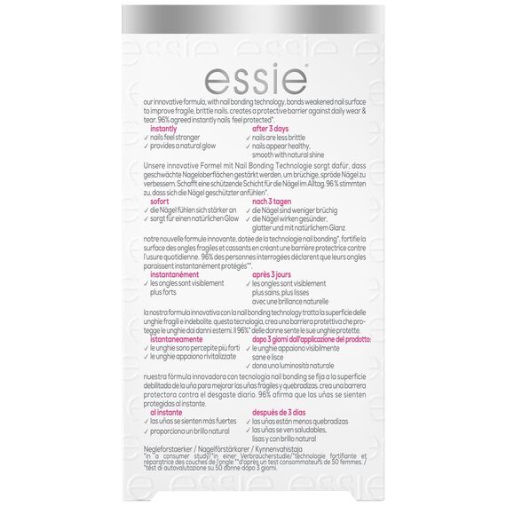 essie Nagelhärter für natürlich strahlende, glänzende und stärkere Nägel, Vegane Formel ohne Inhaltsstoffe tierischen Ursprungs, hard to resist, Pinker Tint, 1 x 13,5 ml