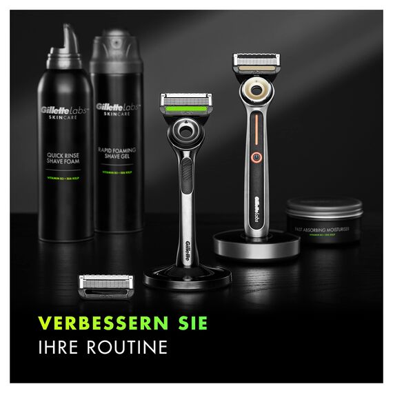Gillette Labs Ersatzklingen, Kompatibel Mit GilletteLabs Rasierer Mit Reinigungs-Element Und Gillette Heated Razor, 9 Ersatzklingen