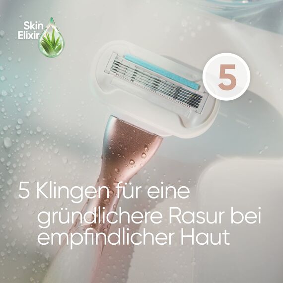 Gillette Venus Deluxe Smooth Sensitive Rasierklingen für Rasierer Damen, 8 Ersatzklingen für Damenrasierer, Metall