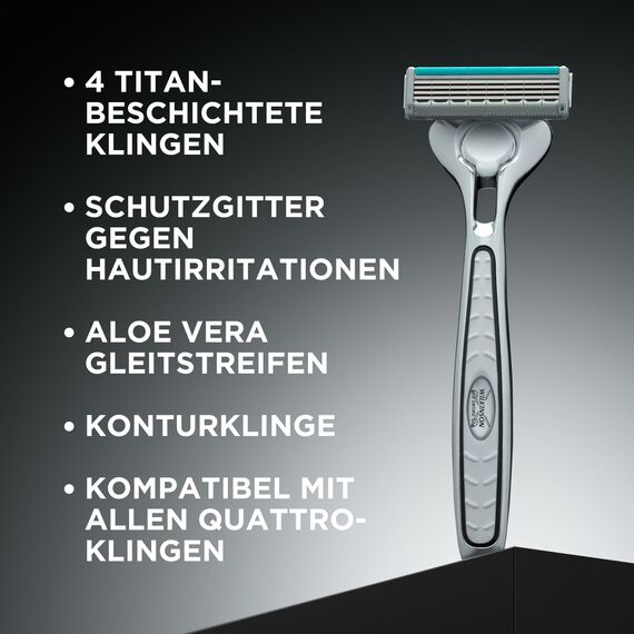 Wilkinson Sword Quattro Essential 12 Rasierklingen, briefkastenfähig