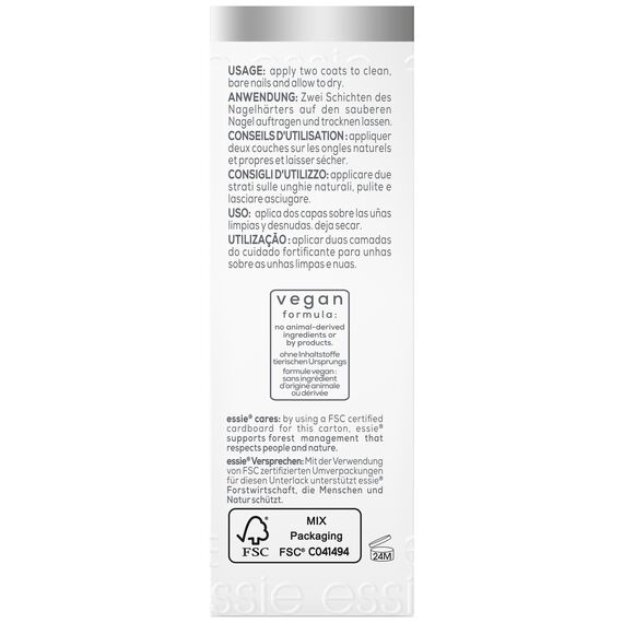 essie Nagelhärter für natürlich strahlende, glänzende und stärkere Nägel, Vegane Formel ohne Inhaltsstoffe tierischen Ursprungs, hard to resist, Pinker Tint, 1 x 13,5 ml