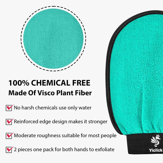 Yiclick Koreanische Peeling-Handschuhe, Peelinghandschuh für Bad - Peeling Handschuh Körperpeeling - abgestorbene Haut Entferner für Damen und Herren - exfoliating glove, peeling, body scrub