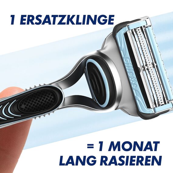 Gillette SkinGuard Sensitive Rasierklingen, Klingen für Männer, 8 Original Ersatzklingen für Nassrasierer Herren mit Hautschutz