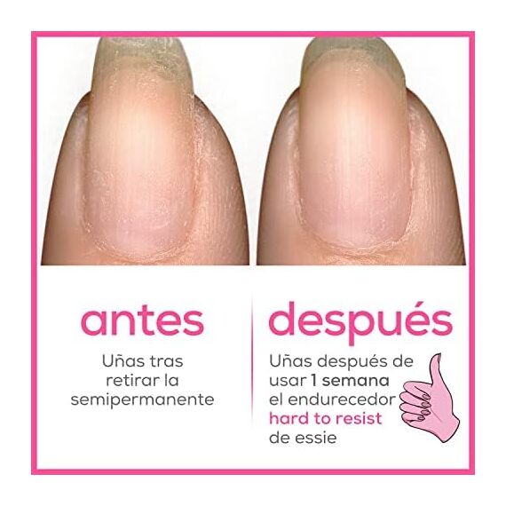 essie Nagelhärter zur optischen Aufhellung und für stärkere Nägel, Vegane Formel ohne Inhaltsstoffe tierischen Ursprungs, hard to resist, Violetter Tint, 1 x 13,5 ml
