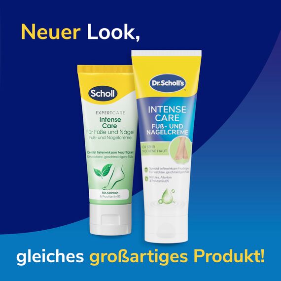 Scholl reichhaltige Fuß- und Nagelcreme - ideal für raue und sehr trockene Füße - mit Urea und Vitamin-Komplex - steigert den Feuchtigkeitsgehalt - 75 ml
