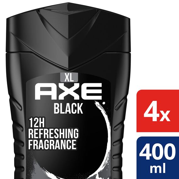 AXE 3-in-1 Duschgel & Shampoo Black XL – Bodywash und Shampoo für Körper, Gesicht und Haar - 4 Stück