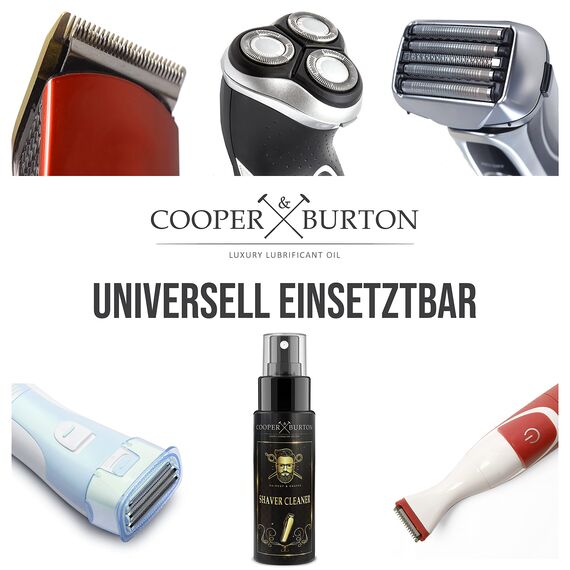 Scherkopfreiniger | Feinmechanikreiniger als Scherkopf Reinigungsspray für Haarschneidemaschine, Tierhaarentferner & Rasierer Trimmer | Rasierer Reiniger für Friseurbedarf von COOPER & BURTON 100 ML