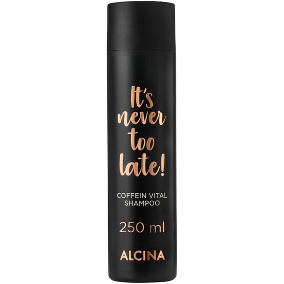 ALCINA It's never too late Coffein Vital Shampoo, 1 x 250 ml - Coffein Shampoo für dünner werdendes Haar - stärkt das Haarwachstum bei Neigung zu Haarausfall