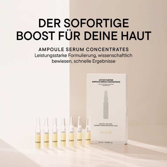 BABOR Active Purifier, Serum Ampullen für das Gesicht, Mit Teebaumöl für reduzierte Unreinheiten, Vegane Formel, Ampoule Concentrates, 7 x 2 ml