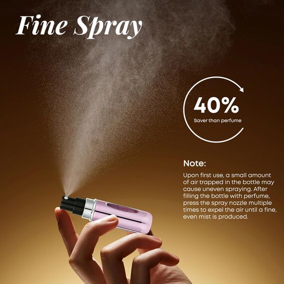 Leikedun 4 Stück 5ml Parfümzerstäuber Nachfüllbar Leer Reise Parfüm Zerstäuber, Mini Portable Sprühflasche mit Fenster für für Handtasche, Reisen, Ferien, Flugreisen (4pc 5ml)