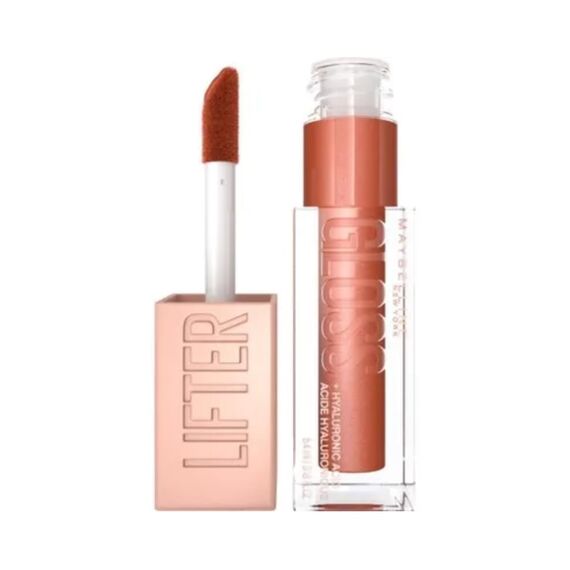 Maybelline New York Glänzender Lipgloss für voller wirkende Lippen, Feuchtigkeitsspendend, Mit Hyaluronsäure, Lifter Gloss, Farbe: Nr. 17 Copper (Bronze), 1 x 5,4 ml