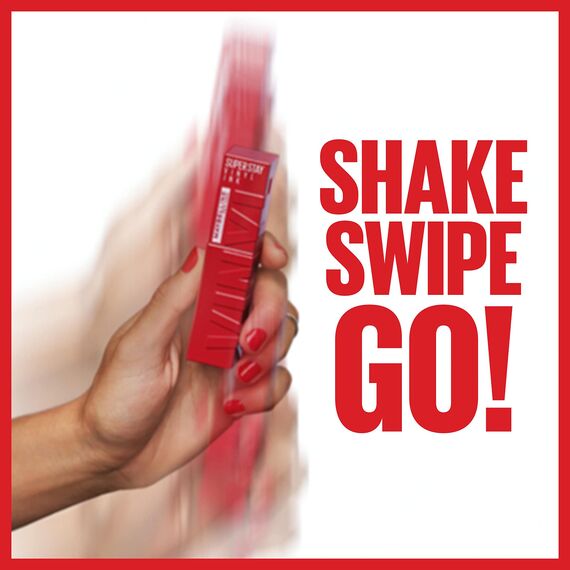 Maybelline New York flüssiger Lippenstift, Liquid Lipstick mit 16 Stunden Halt und glänzendem Finish, Super Stay Vinyl Ink, Nr. 35 Cheeky, 4,2 ml