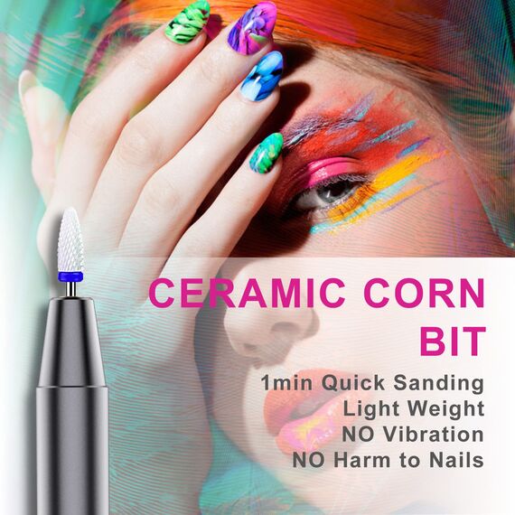 Xoali Nagelfräser 25000u/Min, 12 In 1 Professionell Elektrische Nagelfräser für Gelnägel, Verstellbare Geschwindigkei Pediküre Maniküre Set für Nagelhaut Shellac Acrylgel und Semipermanentes Gel(grau)