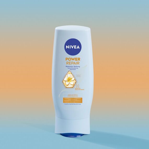 NIVEA Power Repair Reparatur Spülung (200 ml), reparierende Haarspülung mit Squalan Serum und Monoi-Öl, pflegender Conditioner für gesunde Haare und mehr Glanz