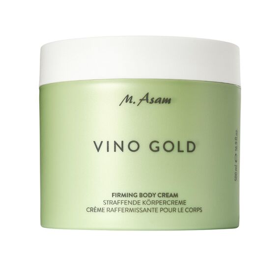 M. Asam VINO GOLD Straffende Körpercreme (500 ml) – reichhaltige Anti-Aging Körperpflege für glatte Haut, verbessert die Hautfestigkeit, mit Aloe Vera, Koffein, Vitamin E & B3, vegan