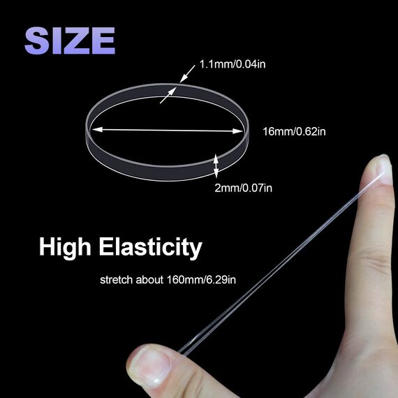 Hanyousheng 500 PCS Mini Haargummis, Elastische Haargummis, Haargummi Durchsichtig Klein, Transparent Elastische Haarbänder Gummibänder für Pferdeschwanz für Kinder, Kleine Dreadlocks