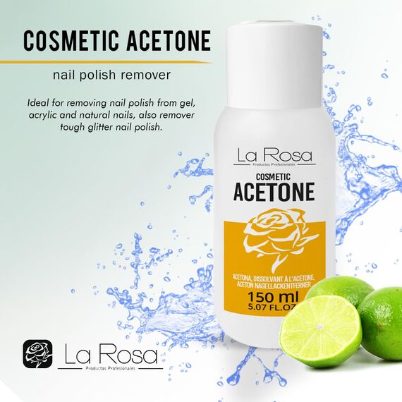 LaRosa ACETON Nagellackentferner 150ml Entferner für Nagellack, Nail Gel, Acryl, Nagelkleber und Tipps