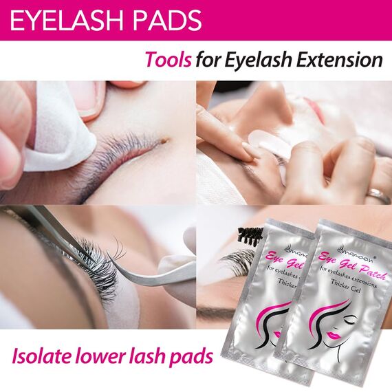 Lunamoon Augenpads für Wimpernverlängerung Wimpern Pads Färben Wimpernlifting Eye Gel Patch for Eyelash Extensions 50Paar(Mädchen)