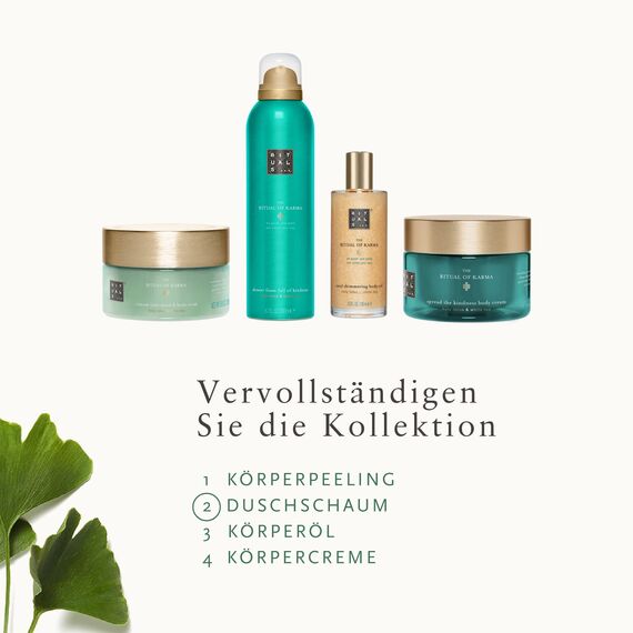 RITUALS Duschschaum von The Ritual of Karma, 200 ml – Mit Sommerlichem Heiligem Lotus und Weißem Tee – feuchtigkeitsspendend und kühlend