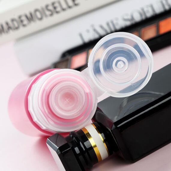 Gemice Silikon Reiseflaschen 90ml Set, 4 Stück auslaufsichere Reise Container und Reise Toilettenartikel Set, FDA zugelassene nachfüllbare Flüssigkeitsbehälter für Shampoo Creme Spülung Körperpflege