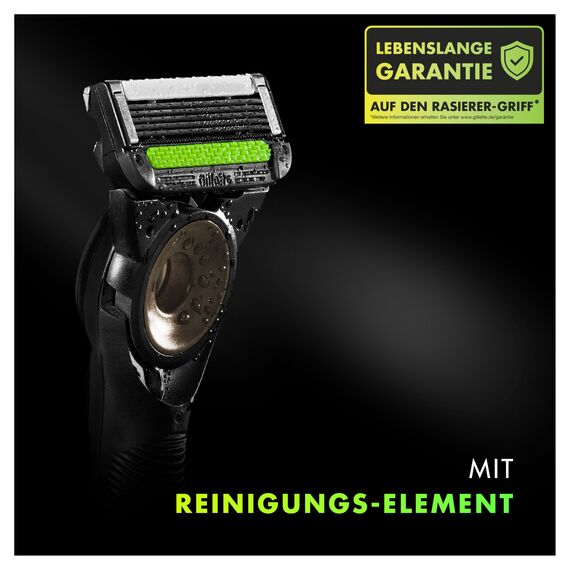 Gillette Labs Nassrasierer Herren, Rasierer mit Reinigungs-Element + Reise-Etui zur Aufbewahrung für unterwegs + 2 Rasierklingen, Premium-Magnetdock